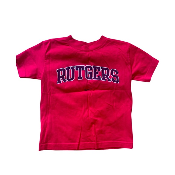 Nike Team Rutgers T-Shirt with Logo in Red - Picture 1 of 4